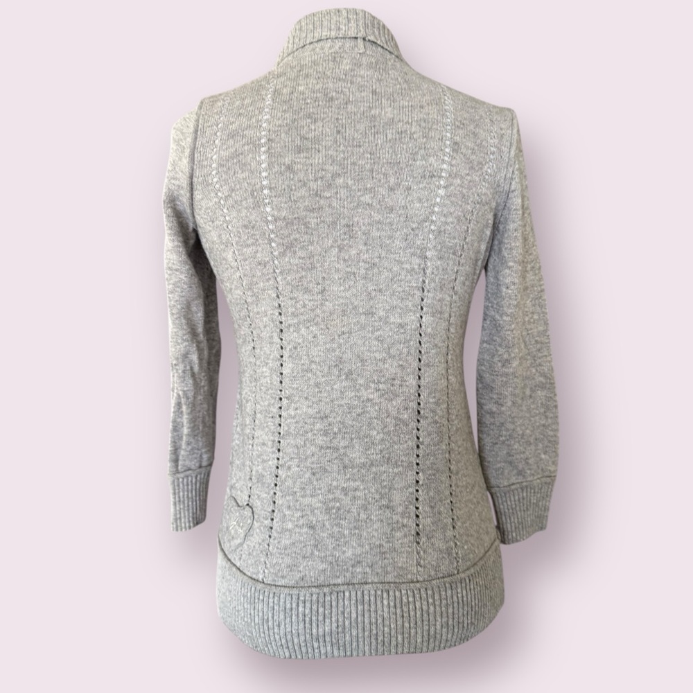 Juicy Couture Gray Button Front Collared Cardigan - image 5